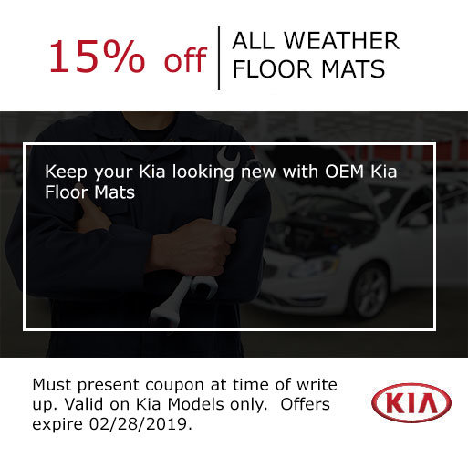 15% off Kia Floormats All Weather Floormats