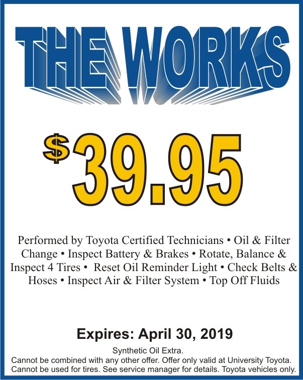 University mazda service coupons